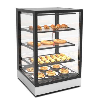 Vitrine chauffante 3 étagères service arrière L600