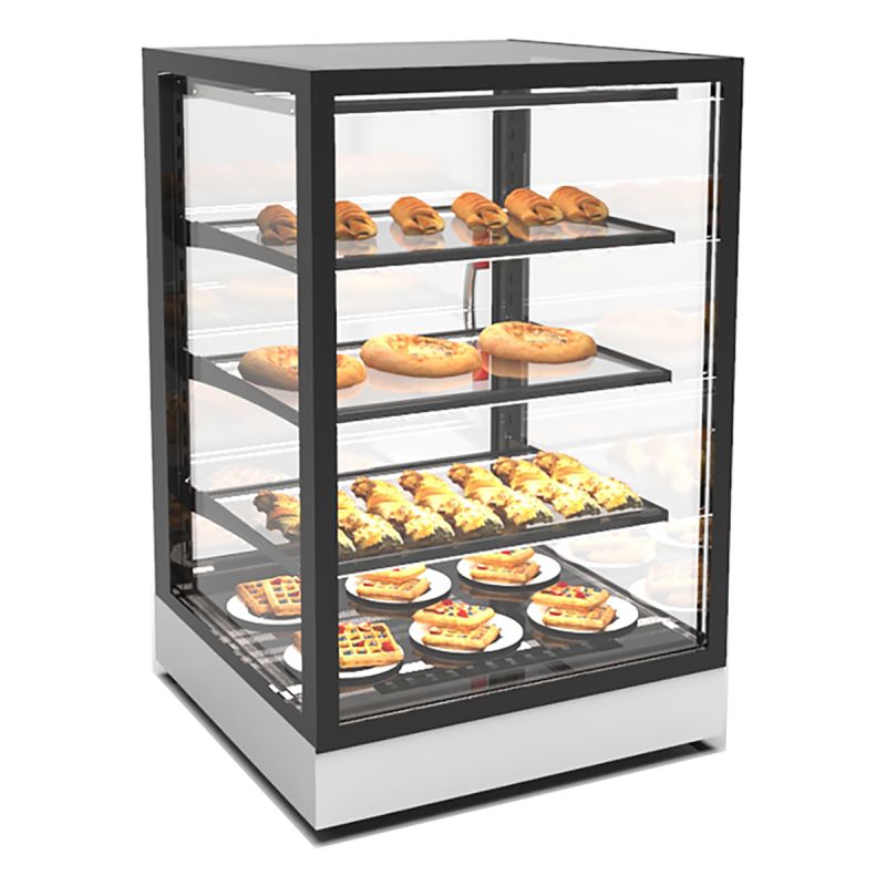Vitrine chauffante 3 étagères service arrière L600