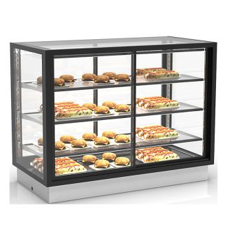 Vitrine chauffante 3 étagères L1200