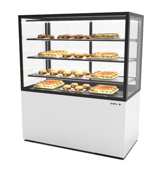 Vitrine chauffante 3 étagères L1200