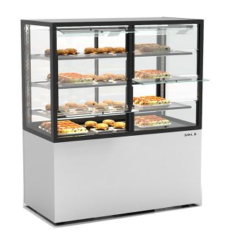 Vitrine chauffante 3 étagères H1400