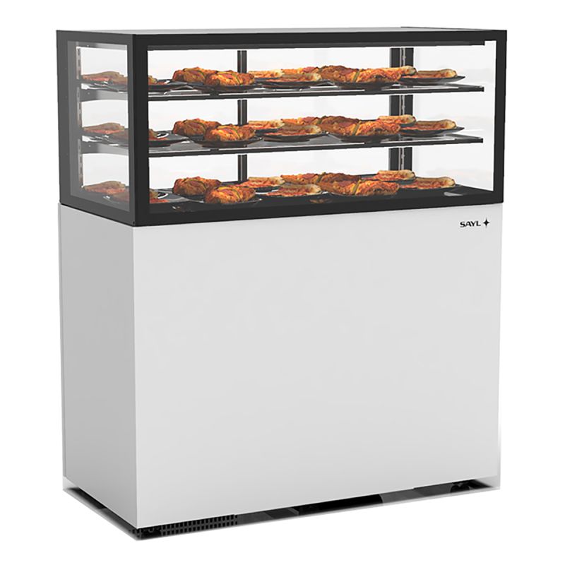 Vitrine chauffante 2 étagères L1200