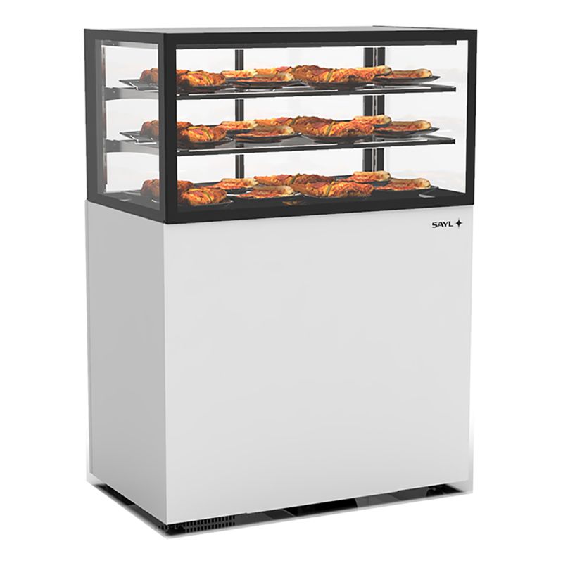 Vitrine chauffante 2 étagères L1000