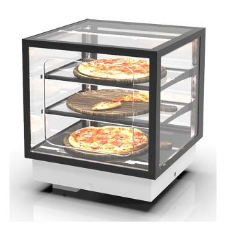 Vitrine à chaleur sèche drop in 2 étagères L600