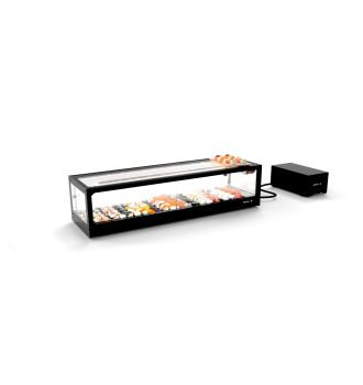 Vitrine à sushi avec groupe à distance cuve plate L1190