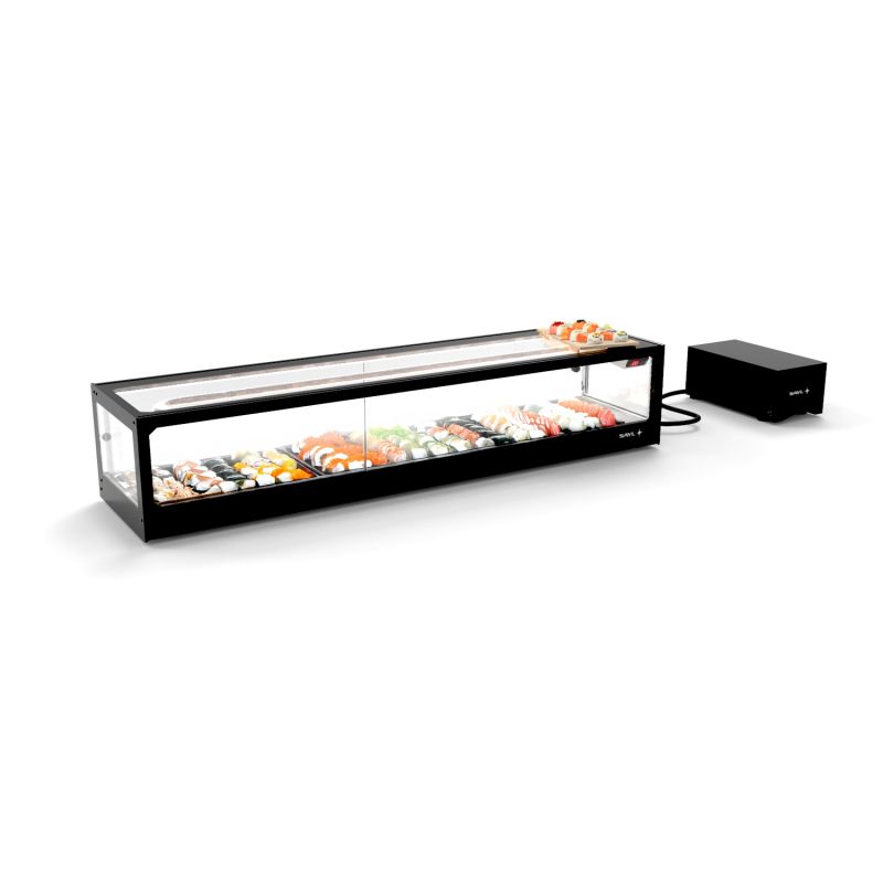 Vitrine à sushi avec groupe à distance cuve plate L1540