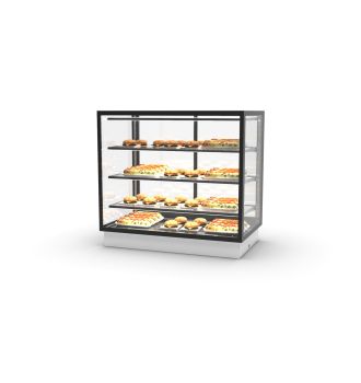 Vitrine chauffante drop in 3 étagères L1000