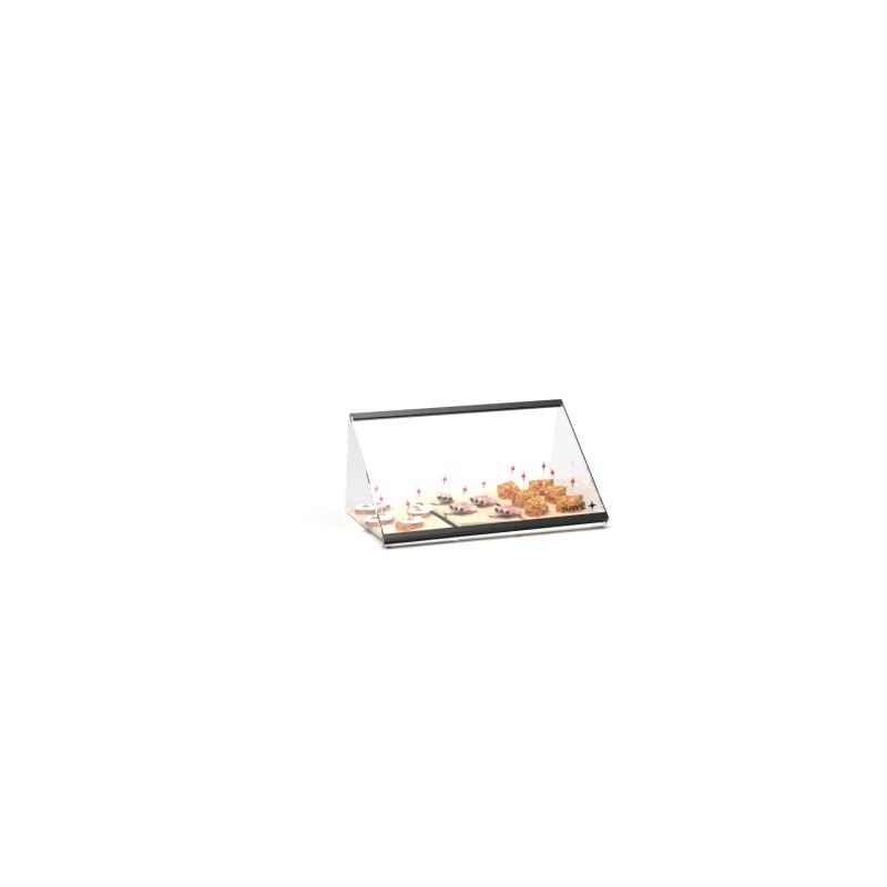 Vitrine d'exposition neutre pour boulangerie L555