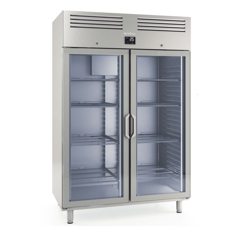 Armoire négative GN 2/1 2 portes vitrées 1240 L