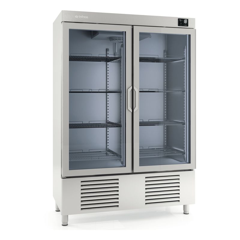 Armoire positive GN 2/1 2 portes vitrées 1240 L