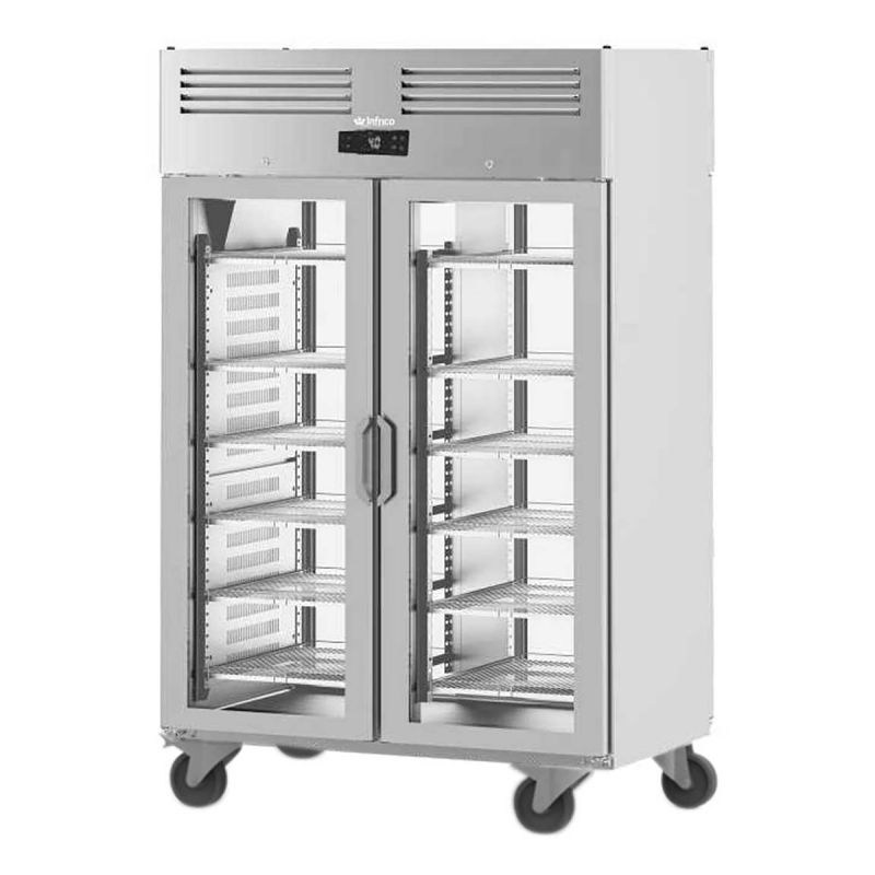 Armoire positive GN2/1 traversante 3 portes vitrées 1120 L