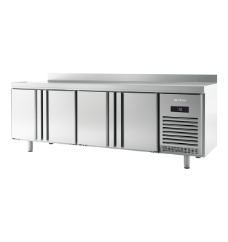 Table réfrigérée positive sous comptoir 4 portes