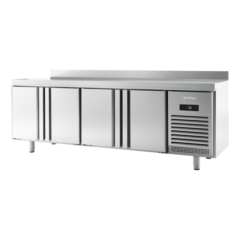 Table réfrigérée positive sous comptoir 4 portes