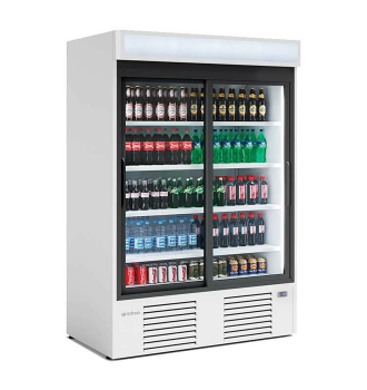 Armoire d'exposition positive 2 portes coulissantes 1110 L