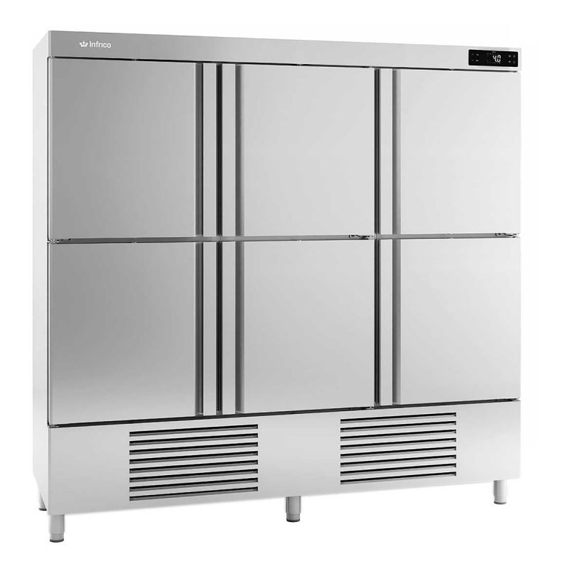 Armoire positive 6 portes pleines Inox 1730 L