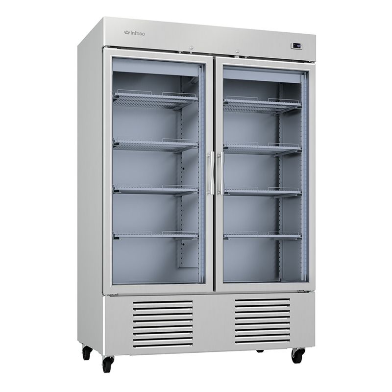 Armoire positive GN2/1 2 portes vitrées 1350 L