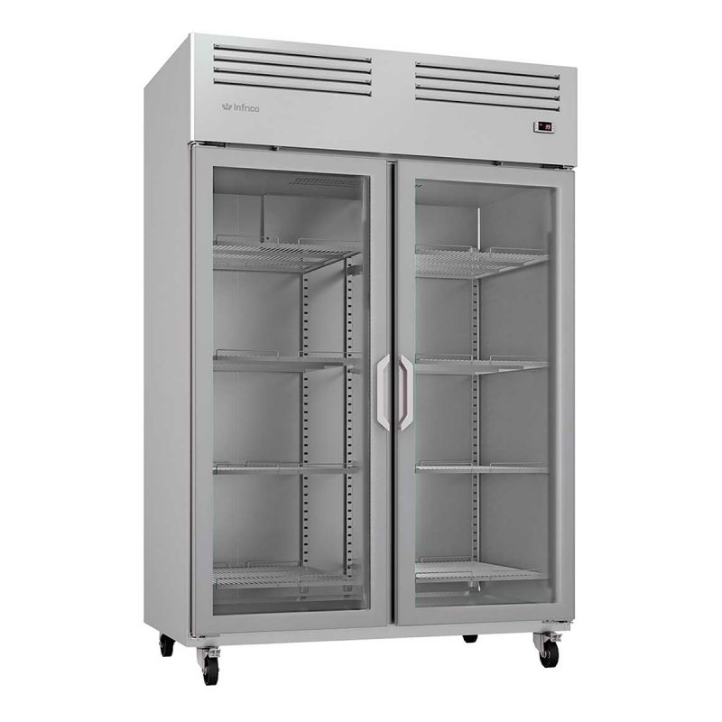 Armoire positive hybride 2 portes vitrées 1387 L