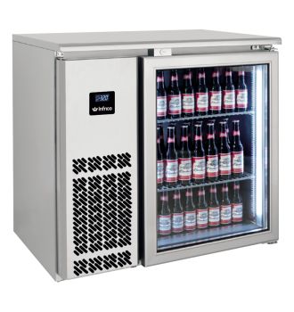 Arrière bar positif 1 porte vitrée