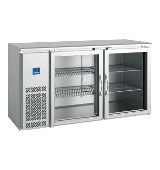 Arrière bar positif 2 portes vitrées