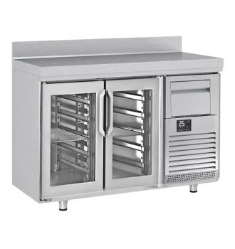 Arrière bar positif 2 portes vitrées 340 L