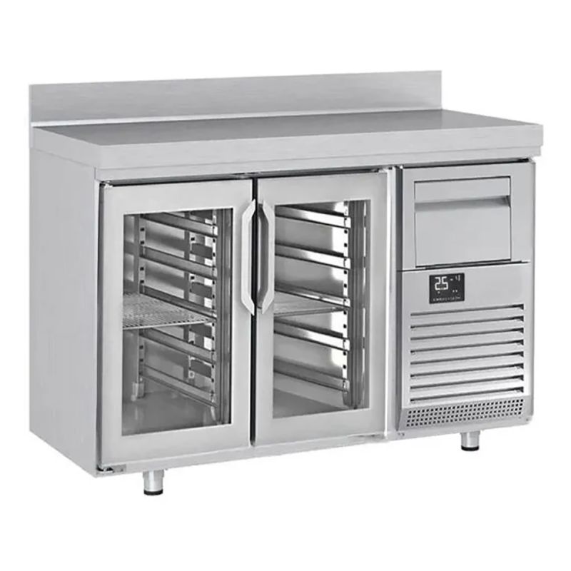 Arrière bar positif 2 portes vitrées 340 L