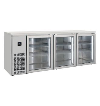 Arrière bar positif 3 portes vitrées