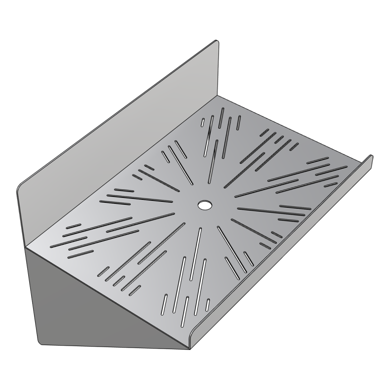 Straight top bottle support for inclined speed rail