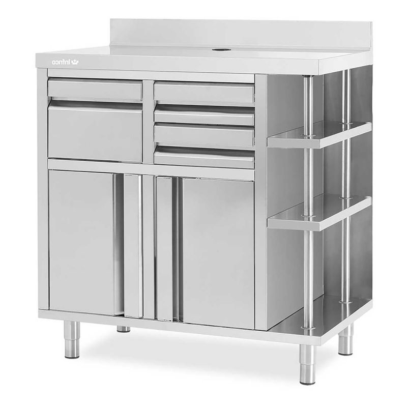 Meuble de table basse trémie à gauche