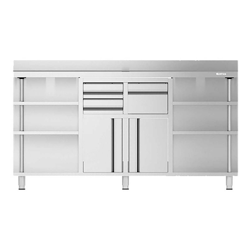 Meuble table basse à étagères à deux faces L.1960