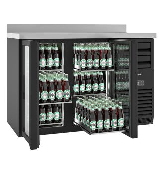 Supercooler horizontal 2 portes noir 440 L