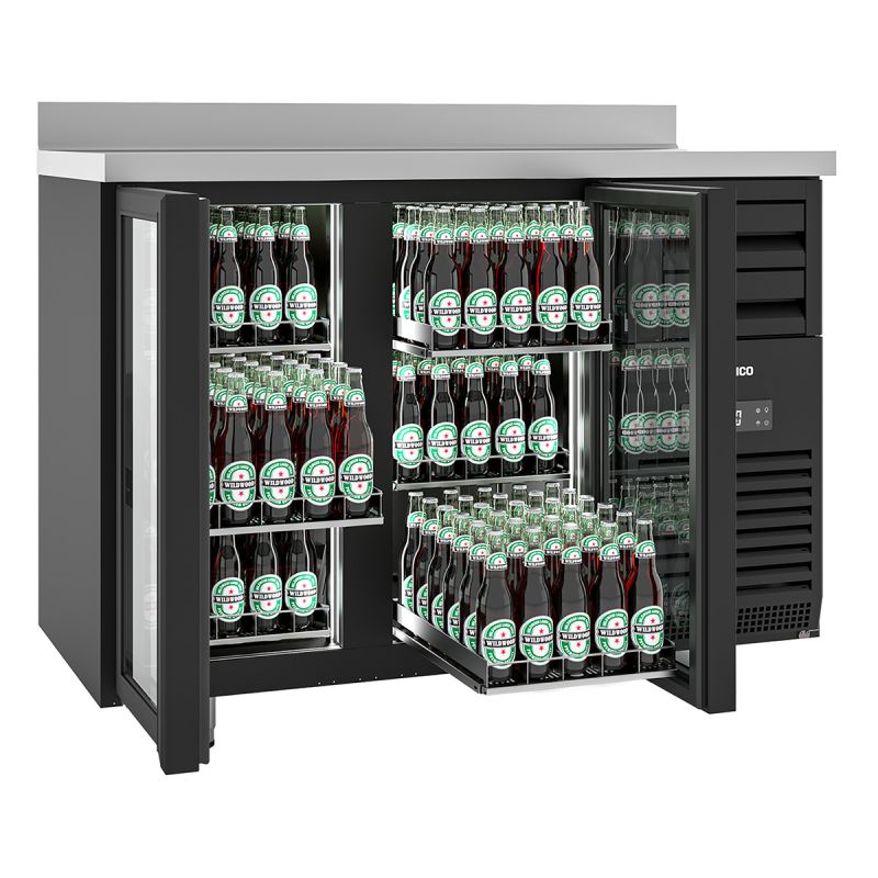 Supercooler horizontal 2 portes noir 440 L
