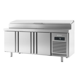Table de préparation réfrigérée polyvalente positive 3 portes 635 L
