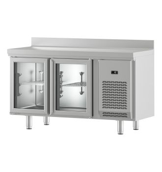 Table réfrigérée positive 2 portes vitrées 255 L
