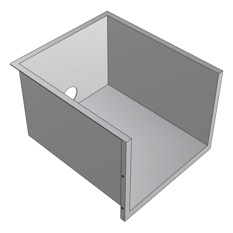 Tray, cash box, and blender