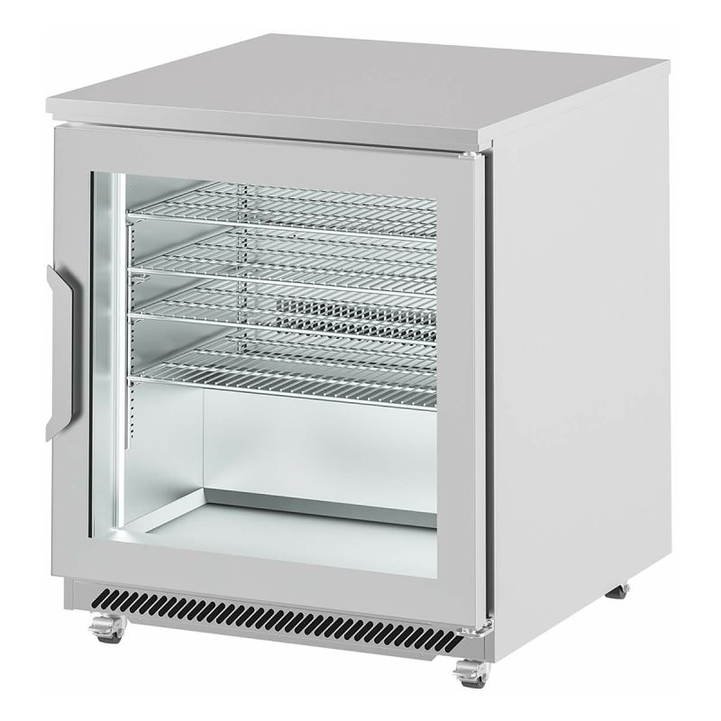Table undercounter positive- 1 porte vitrée 200 L