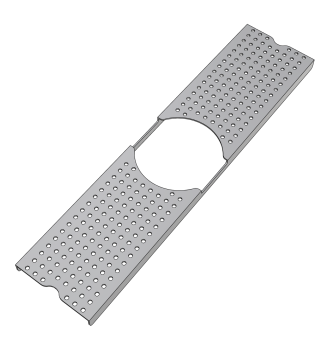 Grille pour cuve rince shaker 500x120x35