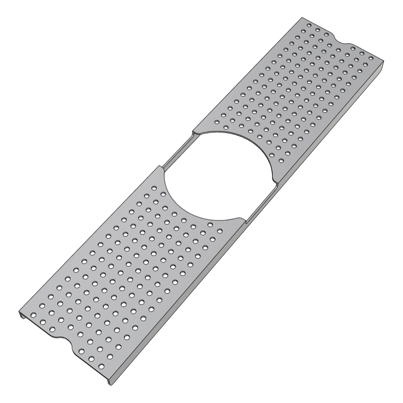 Grille pour cuve rince shaker 500x120x35