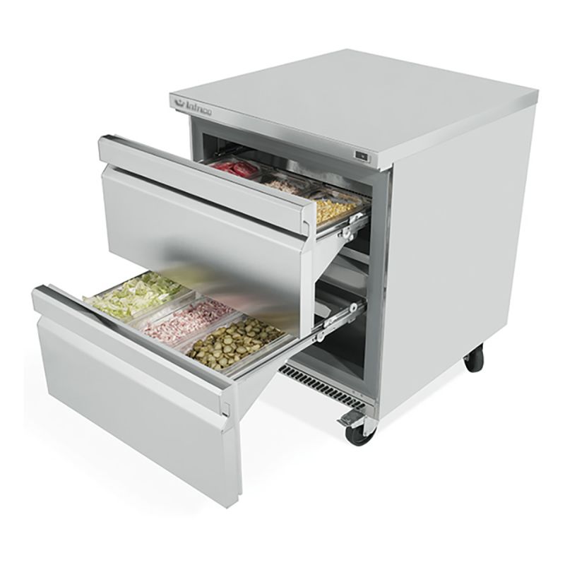 Table undercounter positive avec tiroirs 200 L