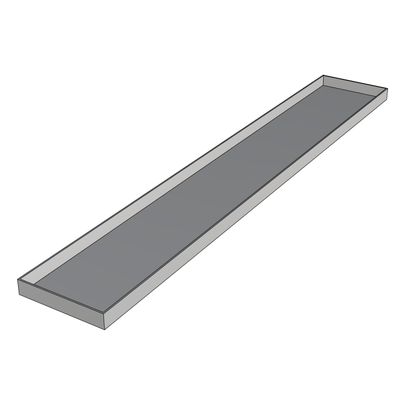 Tank for bar counter grid 750x120x20