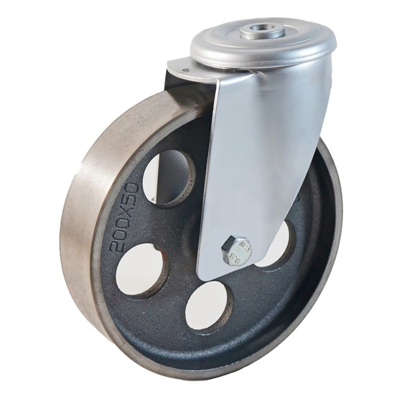 Cast iron mobile wheel without brake