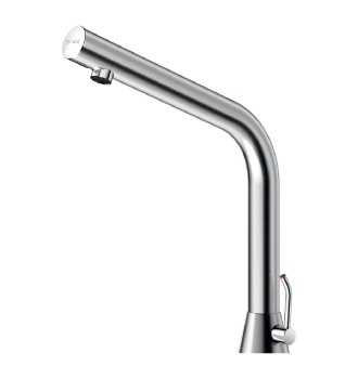 Mitigeur de lavabo automatique à pile satiné