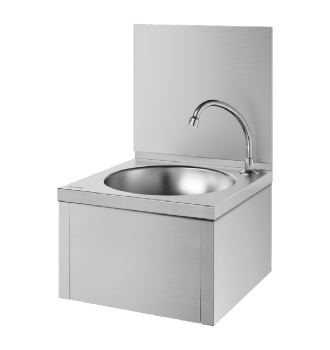 Lave-mains Inox mécanique avec dosseret