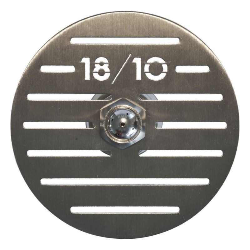 Stainless steel bar glass rinser with custom logo cutout