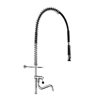 Combiné de prélavage tête à clapet avec robinet de puisage