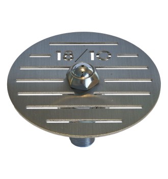 Stainless steel bar glass rinser with custom logo cutout