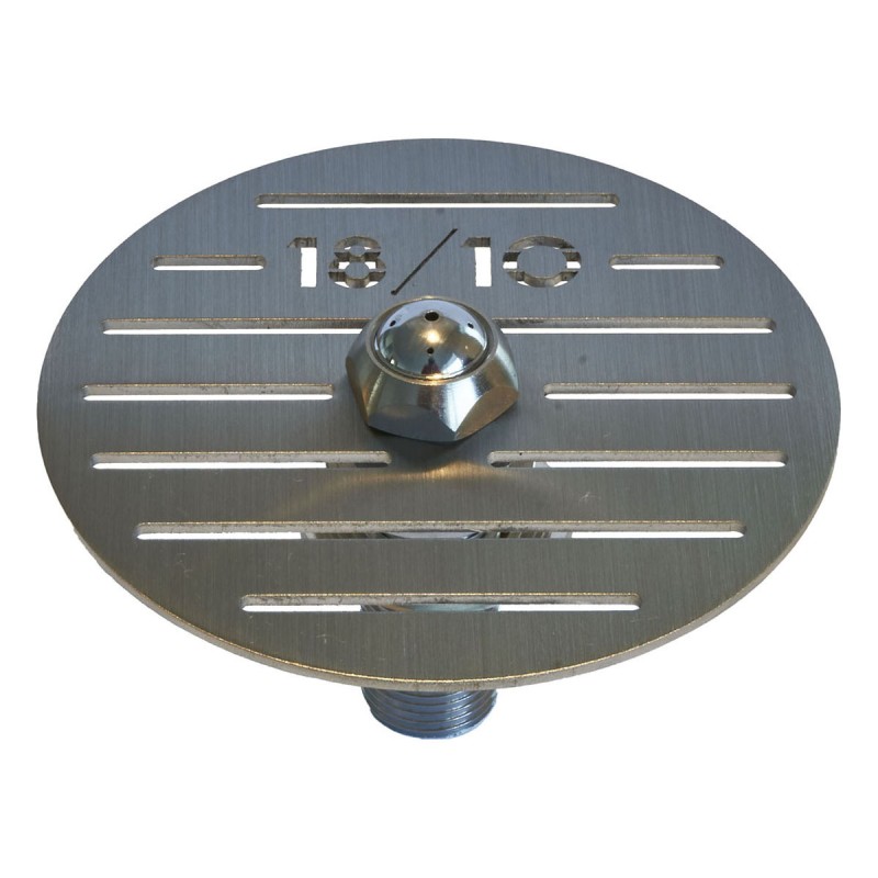 Stainless steel bar glass rinser with custom logo cutout