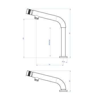 Mitigeur de bar télescopique