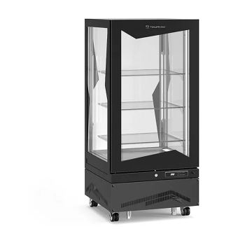 Vitrine verticale positive ventilée avec tablettes en verre 275 L