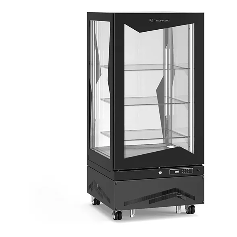 Vitrine verticale positive ventilée avec tablettes en verre 275 L