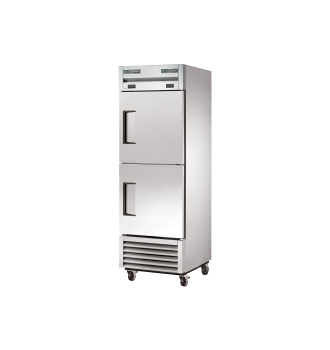 Armoire verticale double température 2 portes semi plein 356 L